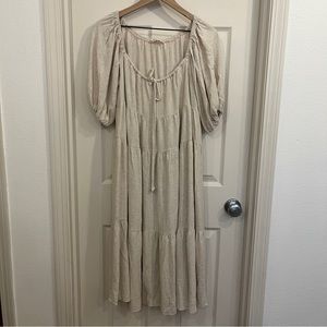 Bridgette Puff Sleeve Midi Dress